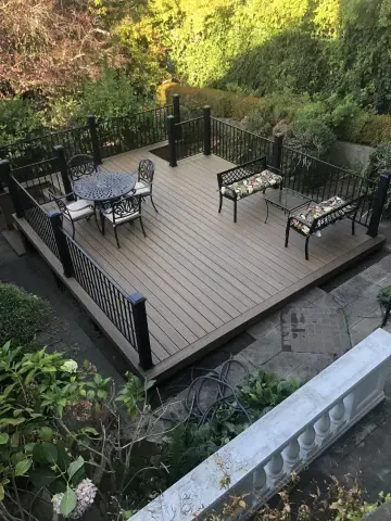 Custom Composite Deck with Built-in Planters — photo 2