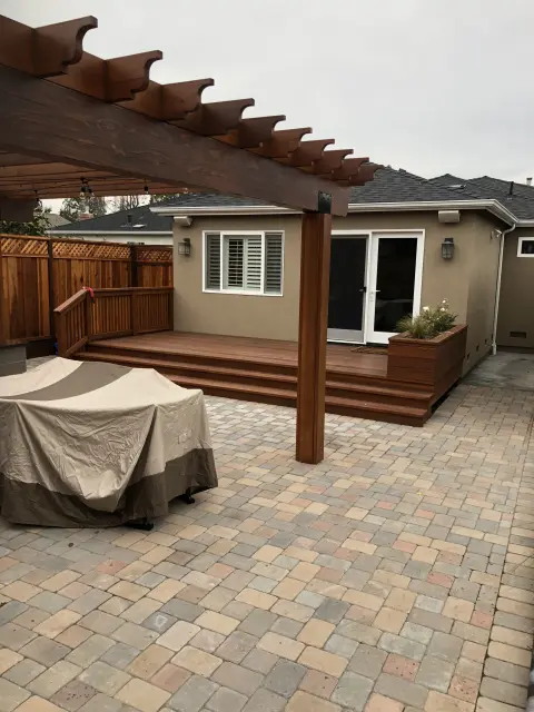 Outdoor Kitchen & Cedar Pergola — photo 1