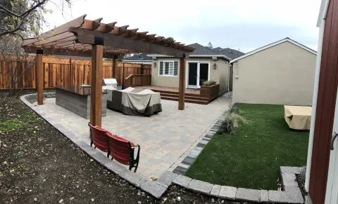 Outdoor Kitchen & Cedar Pergola — photo 6