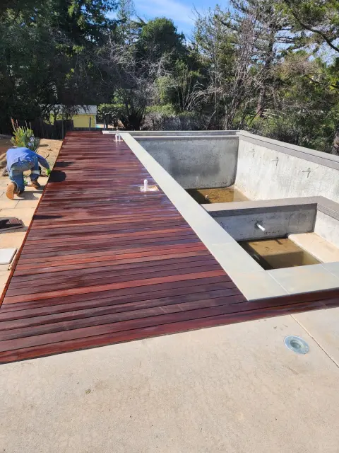 Custom Pool with Ipe Deck Surround in San Mateo, CA