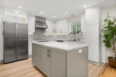 Modern White & Gray Kitchen Remodel in South San Francisco, CA