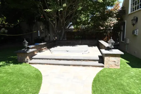 Backyard Firepit & Covered Outdoor Living Room — photo 7