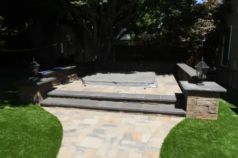 Backyard Firepit & Covered Outdoor Living Room — photo 8
