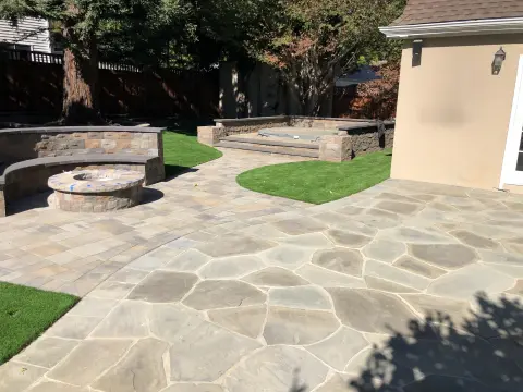 Backyard Firepit & Covered Outdoor Living Room — photo 12
